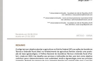 Agricultura familiar no Distrito Federal
